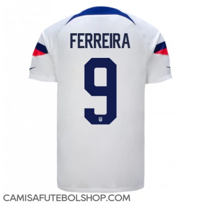 Camisa de time de futebol Estados Unidos Jesus Ferreira #9 Replicas 1º Equipamento Mundo 2022 Manga Curta